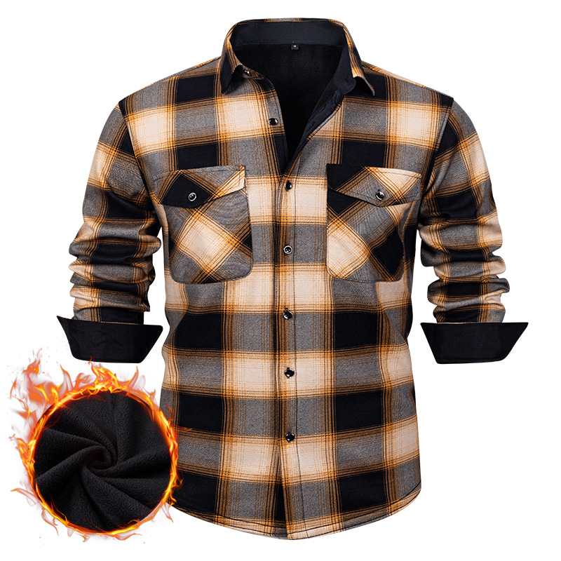 Flannel Shirt Lined - Mens Flannel Plaid Shirt Long Sleeve