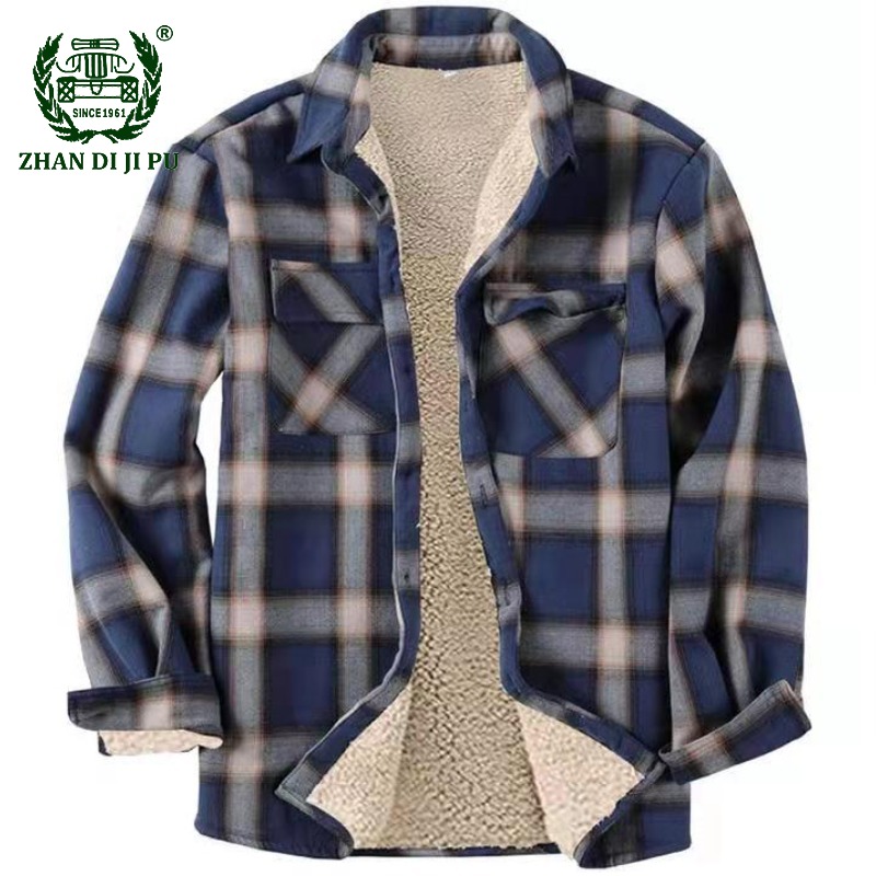 Autumn Mens Plaid Flannel Shir - Flannel Shirt Lined ulasan dan harga