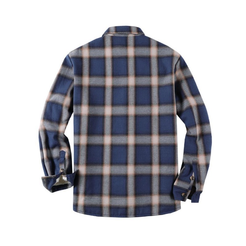 Autumn Mens Plaid Flannel Shir - Flannel Shirt Lined ulasan dan harga