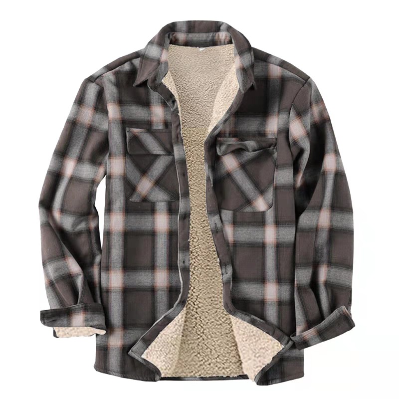 Autumn Mens Plaid Flannel Shir - Flannel Shirt Lined ulasan dan harga