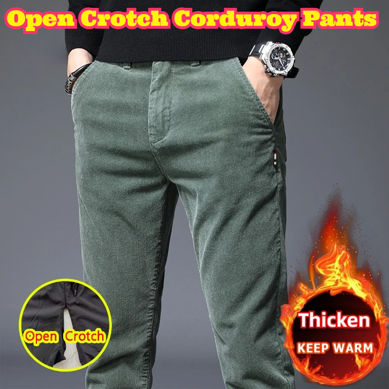 Open Crotch Men Fall Winter Fl - Corduroy Pant Warm ulasan dan harga