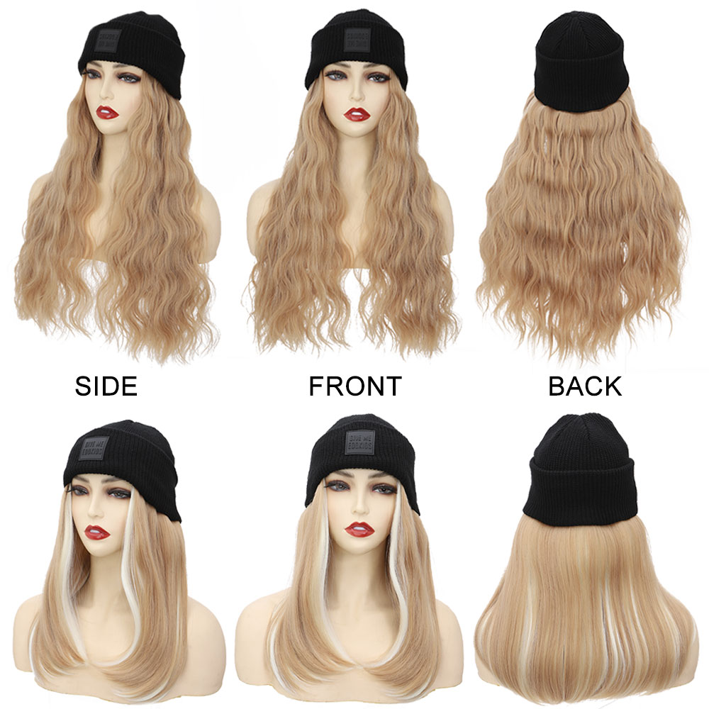S-noilite Synthetic Hat Wig Be - Knit Beanie Hat Warm ulasan dan harga