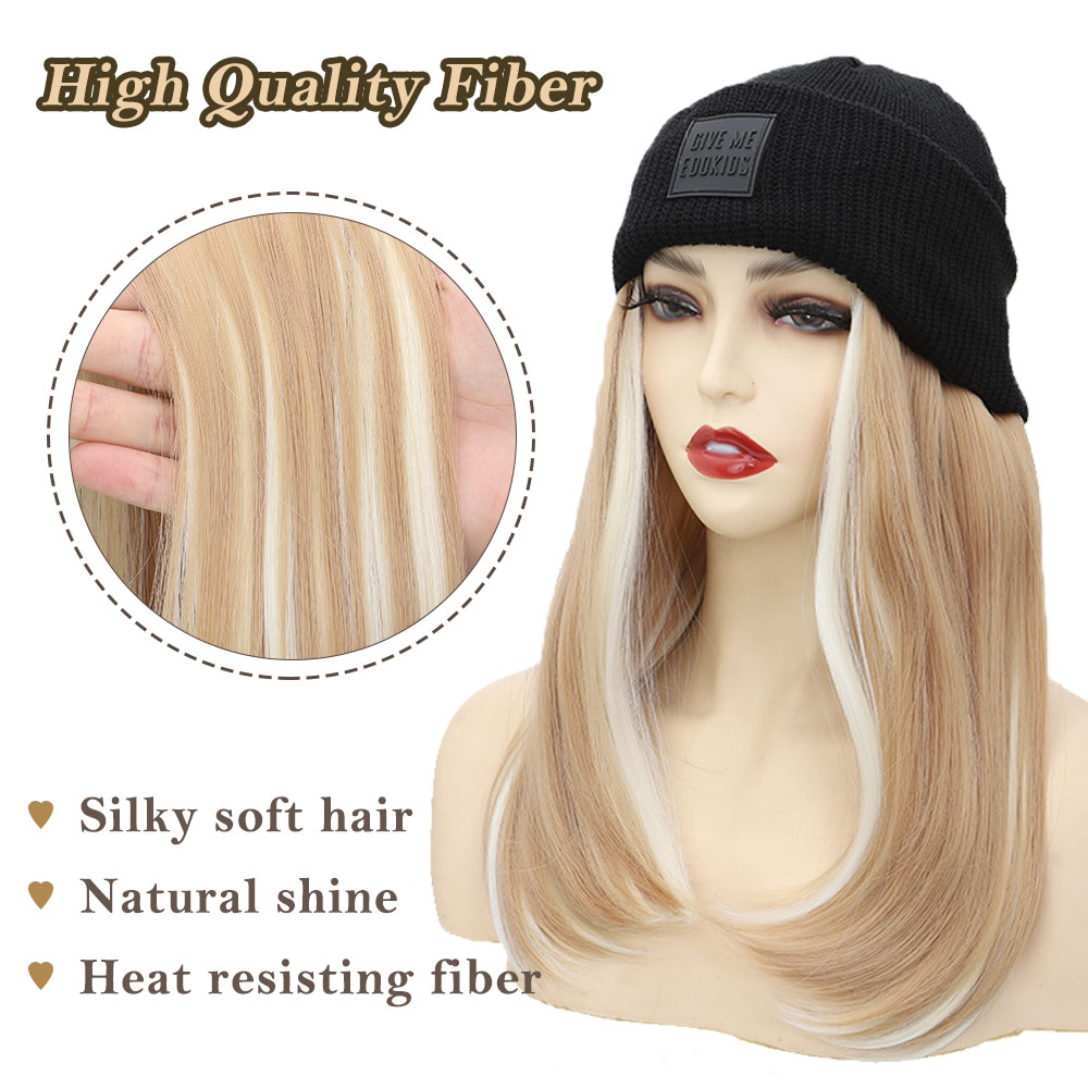 S-noilite Synthetic Hat Wig Be - Knit Beanie Hat Warm ulasan dan harga