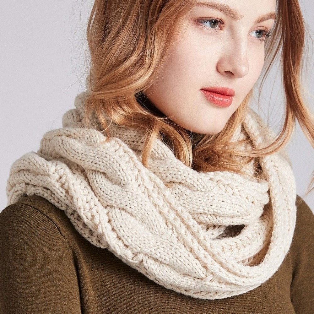 Elegant Solid Color Knitted Sc - Wool Scarf Men ulasan dan harga