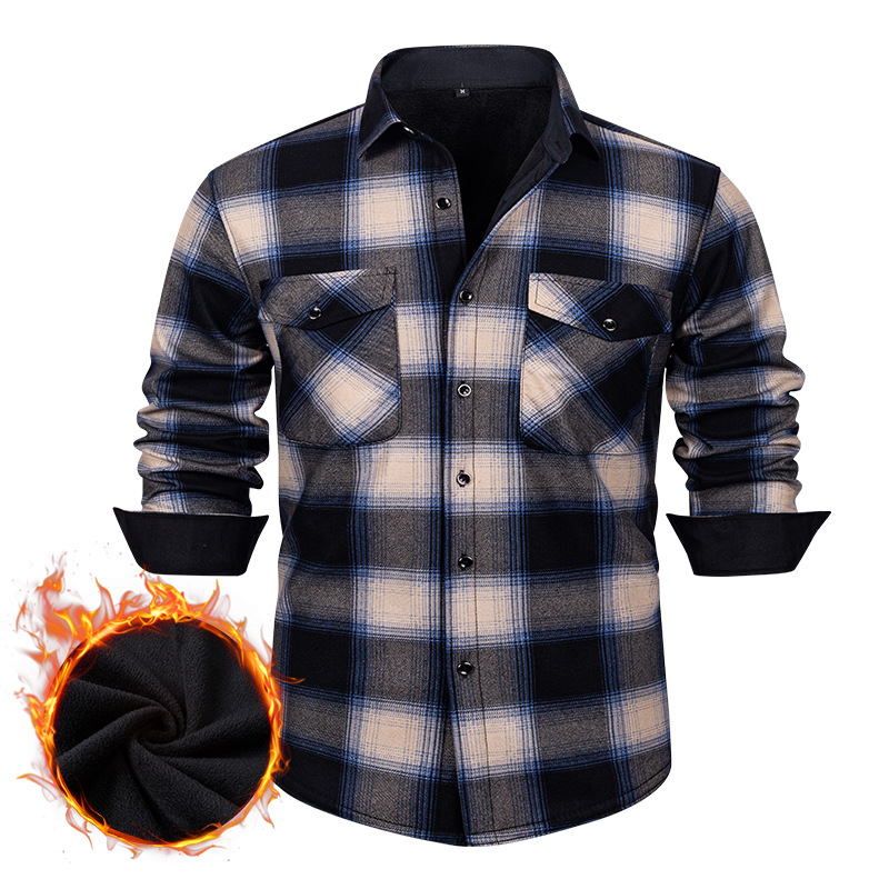 Mens Flannel Plaid Shirt Long  - Flannel Shirt Lined ulasan dan harga